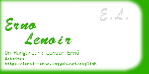 erno lenoir business card